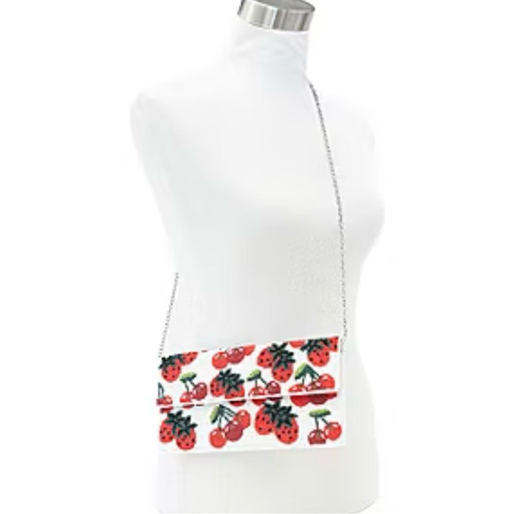 NWT! Cherry & Strawberry Beaded Clutch - Picture 7 of 7